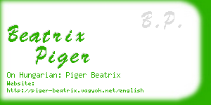 beatrix piger business card